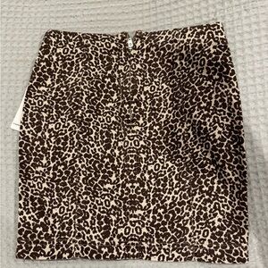 Free People Brown and Cream Pencil Skirt